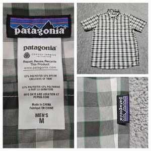 Patagonia El Rey Plaid Snap Button Outdoors Short Sleeve Shirt‎ Mens  Sz. M